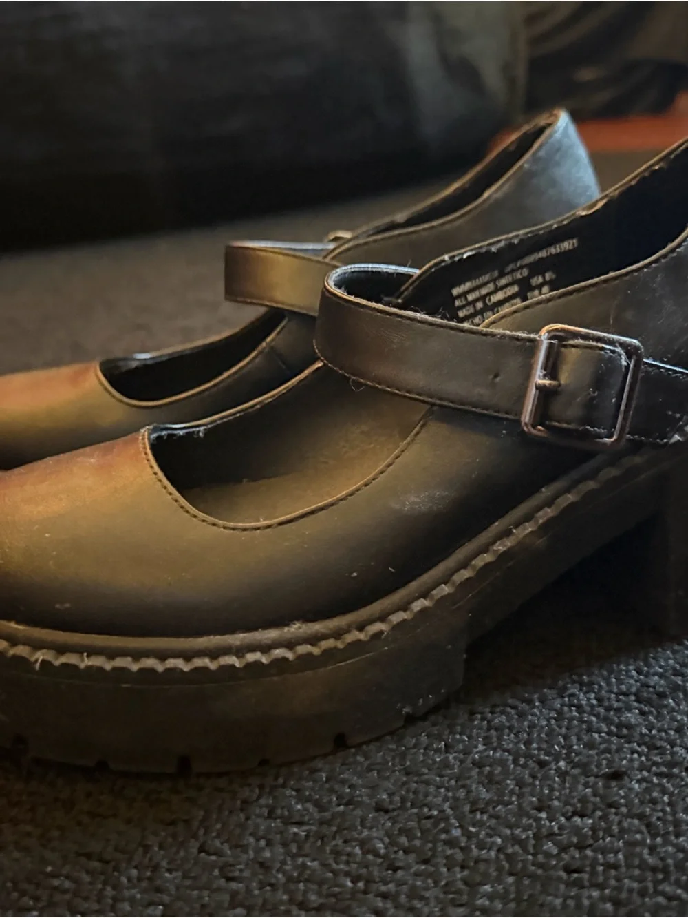 Women's Black Mary Jane Platform Shoes